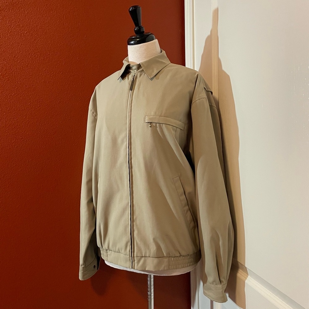 Pendleton Men’s‎ Classic Tan Full Zip Collar Dolman Quiet Luxury Bomber Jacket